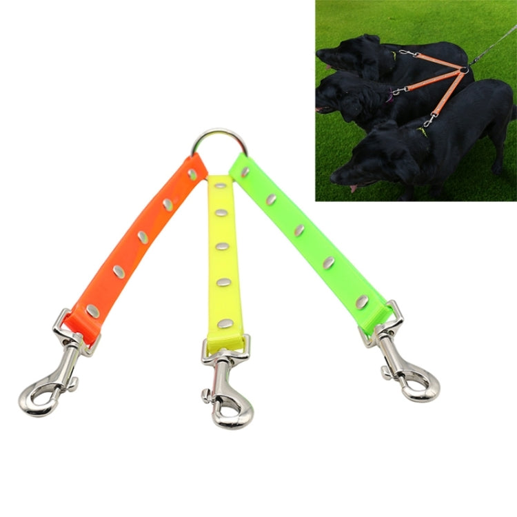 TPU Material Pet Dogs 3 in 1 Tangle-free Traction Rope Double Pet Dog Walking Leash, Length: 25 cm