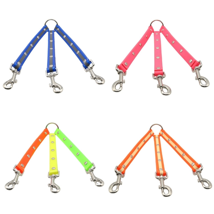 TPU Material Pet Dogs 3 in 1 Tangle-free Traction Rope Double Pet Dog Walking Leash, Length: 25 cm