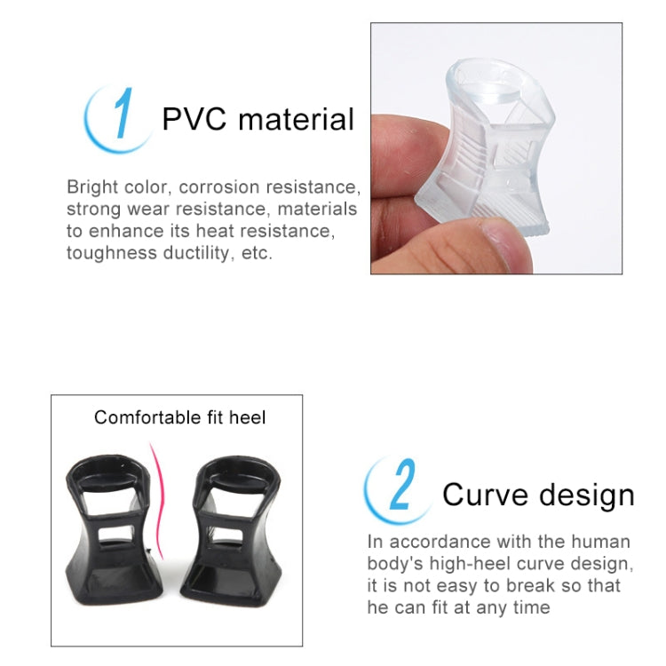 5 Pairs Hard Wearing Anti-slip PVC StoppersShoes High Heel Cover Protectors, Size: S ,Random Color Delivery