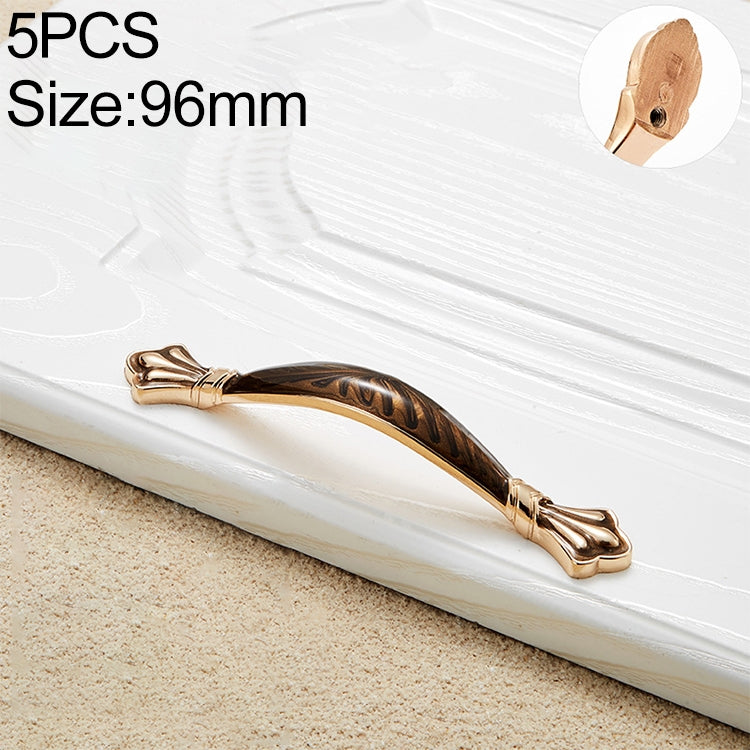 5 PCS 6589_96 Black Walnut Drawer Cabinet Handle