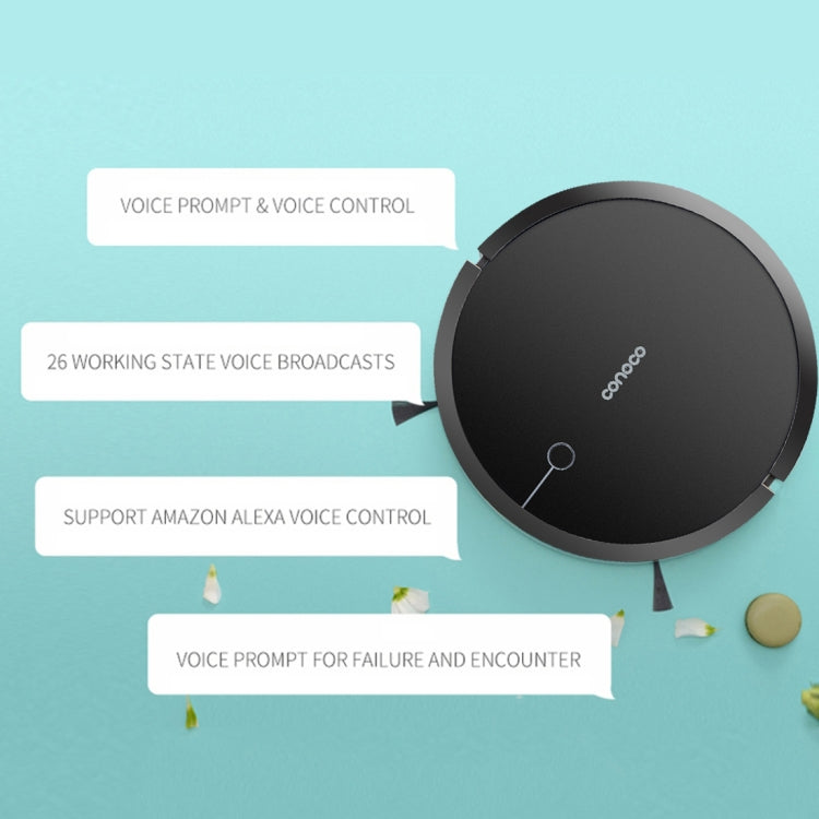 Conoco YBS1705 1500Pa Large Suction Macarons Smart Household Vacuum Cleaner Clean Robot, Support Phone APP Control & Amazon Alexa