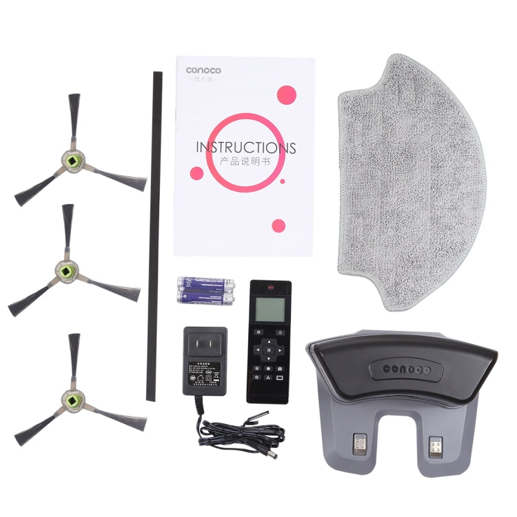 Conoco YBS1705 1500Pa Large Suction Macarons Smart Household Vacuum Cleaner Clean Robot, Support Phone APP Control & Amazon Alexa