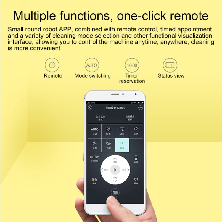 Conoco YBS1705 1500Pa Large Suction Macarons Smart Household Vacuum Cleaner Clean Robot, Support Phone APP Control & Amazon Alexa