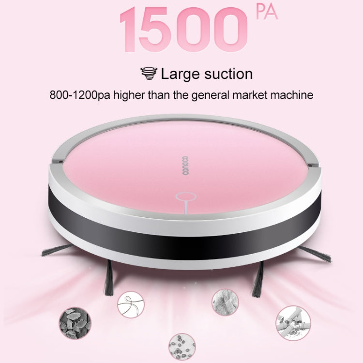 Conoco YBS1705 1500Pa Large Suction Macarons Smart Household Vacuum Cleaner Clean Robot, Support Phone APP Control & Amazon Alexa