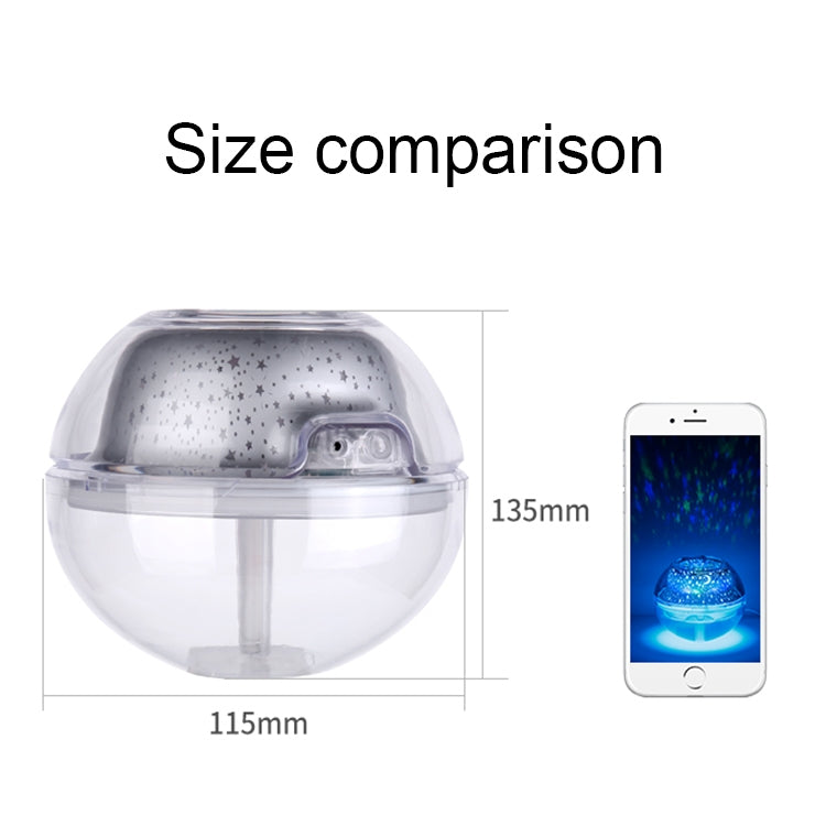 WT-A99 2W Crystal LED Night Light Projection Humidifier Essential Oil Diffuser Air Fresher Mist Maker, Capacity: 500ml, DC 5V