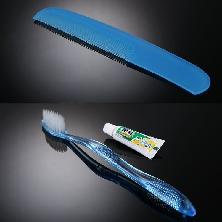 8 in 1 Portable Disposable Hotel Supplies Kit, Including Slippers, Shaving Kit, Toothbrush Kit, Bath Cap, Soap, Comb, Shampoo, Body Wash