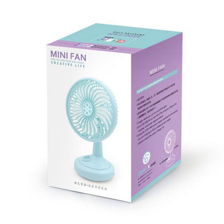 Room Office Adjustable Head USB Rechargeable Battery Operated Cooling Mini Fan, 2 Speeds