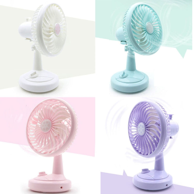 Room Office Adjustable Head USB Rechargeable Battery Operated Cooling Mini Fan, 2 Speeds