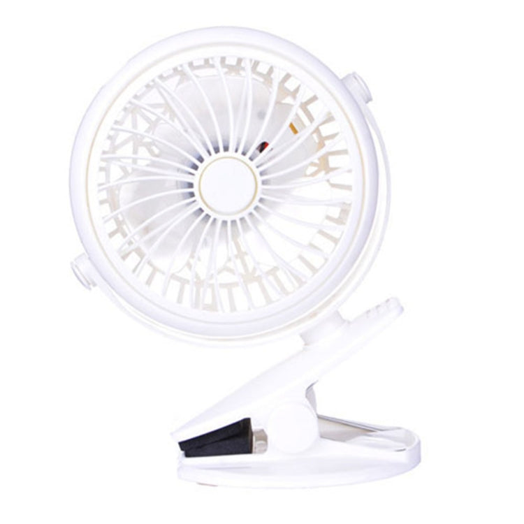 DC 5V USB Rechargeable Battery Operated 360 Degree Rotation Cooling Clip Fan, 2 Speeds