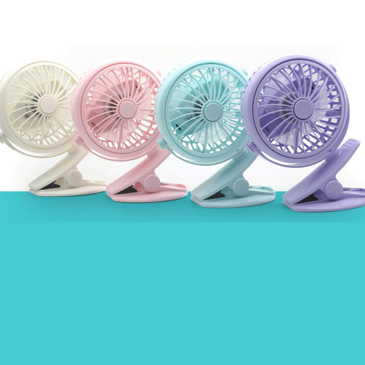 DC 5V USB Rechargeable Battery Operated 360 Degree Rotation Cooling Clip Fan, 2 Speeds