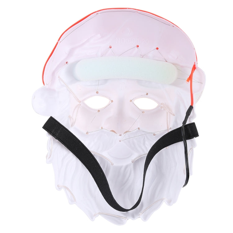 Santa Claus Style Luminous EL Wire Light Full Face Mask