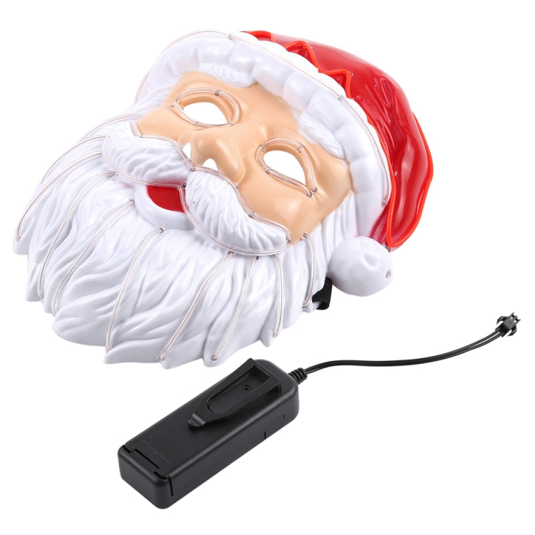 Santa Claus Style Luminous EL Wire Light Full Face Mask