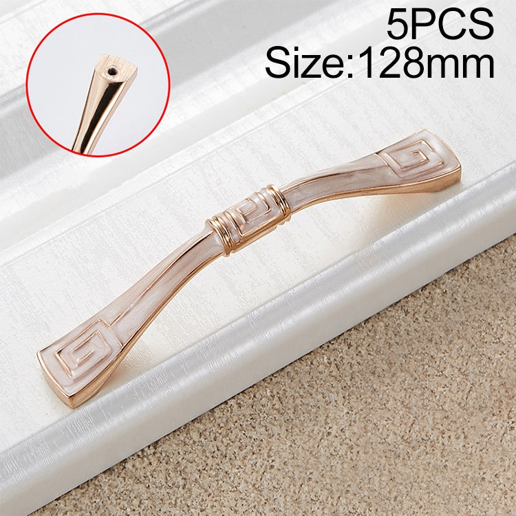 5 PCS 6056-96 White Amber Drawer Cabinet Door European Style Solid Handle