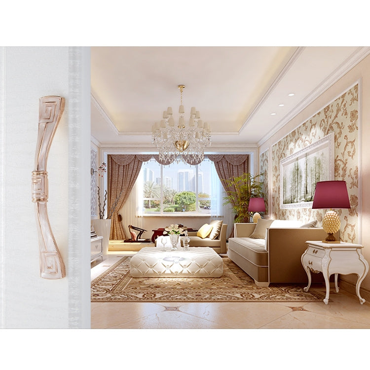 5 PCS 6056-96 White Amber Drawer Cabinet Door European Style Solid Handle