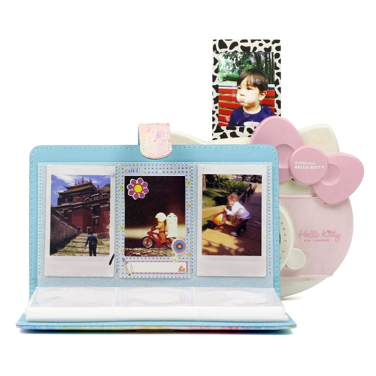 Rainbow Oil Painting Pattern 3 inch DIY PU Mini Creativity Insert Type 32 Pages Exquisite Photo Album for Polaroid