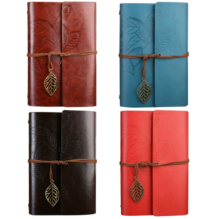 Creative Retro Autumn Leaves Pattern Loose-leaf Travel Diary Notebook, Size: M