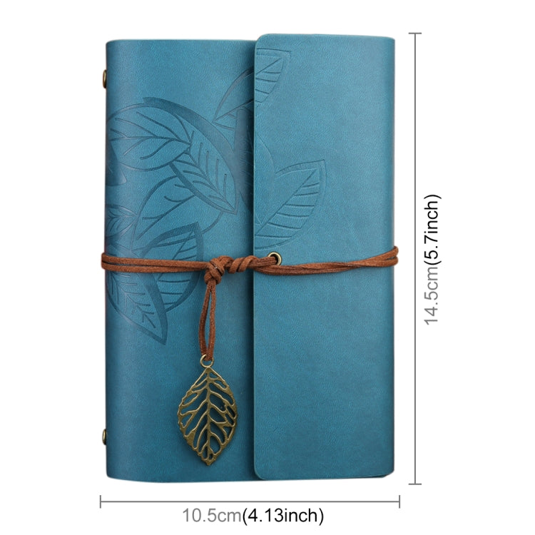 Creative Retro Autumn Leaves Pattern Loose-leaf Travel Diary Notebook, Size: S