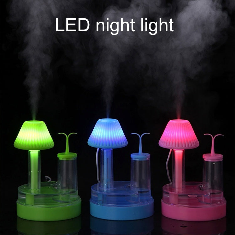 2W 2 in 1 Mushroom Shape USB Charging LED Night Light Ultrasonic Cold Fog Humidifier Built-in power adapter, Capacity: 250ml, DC 5V