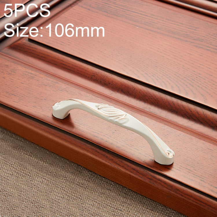 5 PCS 6047-96 Stainless Steel Electroplated Cabinet Handle(Ivory)
