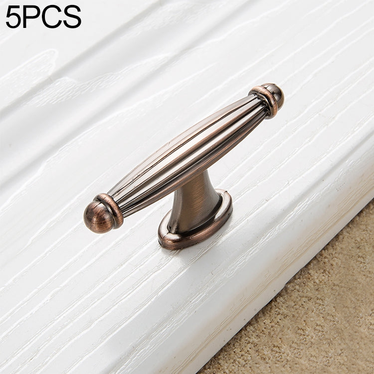 5 PCS 6064 Single Hole Thickened Drawer Cabinet Handle (Red)