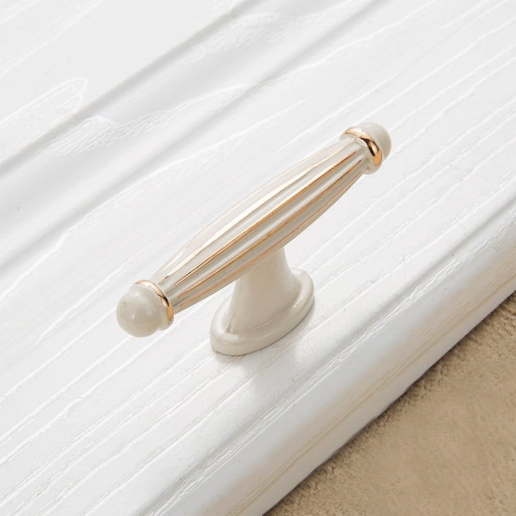 5 PCS 6064 Single Hole Thickened Drawer Cabinet Handle (Ivory)