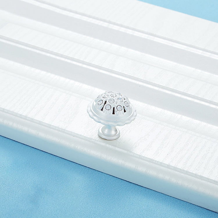 3 PCS 6292 Single Hole Silver Crystal Glass Diamond Drawer Cabinet Handle