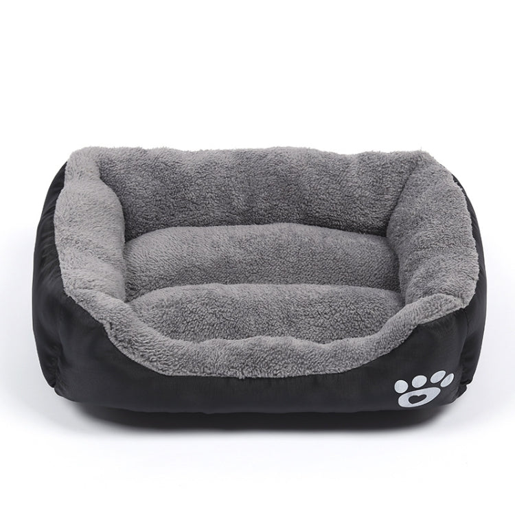 Four Seasons Genuine Warm Pet Dog Kennel Mat Teddy Pomerang Dog Mat, Size: L, 66Ã—50Ã—14cm (Black Grey)