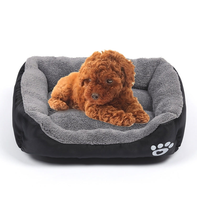 Four Seasons Genuine Warm Pet Dog Kennel Mat Teddy Pomerang Dog Mat, Size: XL, 80Ã—60Ã—16cm(Black Grey)