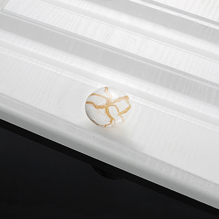 10 PCS 5083 Big Stone Pattern Single Hole Ceramic Cabinet Handle