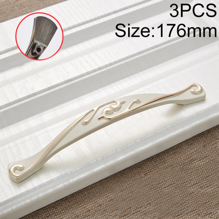 3 PCS 6055-128 Stainless Steel Electroplated Cabinet Handle (Ivory)