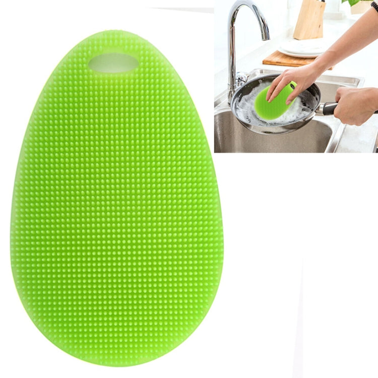 Water Drop Style Antibacterial Washing Brush Kitchen Dish Bowl Pot Cleaning Silicone Scouring Pad