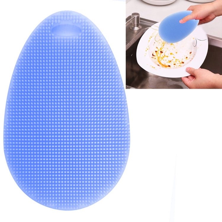 Water Drop Style Antibacterial Washing Brush Kitchen Dish Bowl Pot Cleaning Silicone Scouring Pad