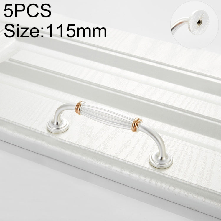 5 PCS 6064-96 Gold + Silver Drawer Cabinet Handle