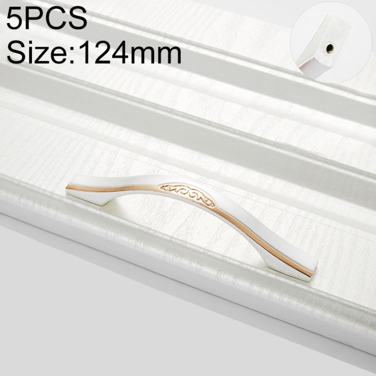 5 PCS 6558-96 Gold + Silver Drawer Cabinet Handle