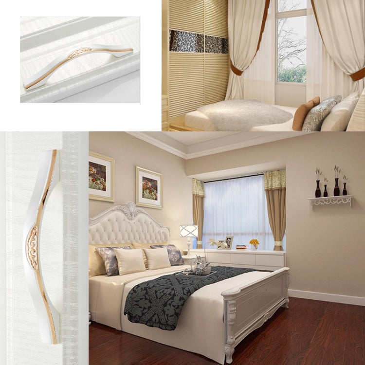 5 PCS 6558-96 Gold + Silver Drawer Cabinet Handle