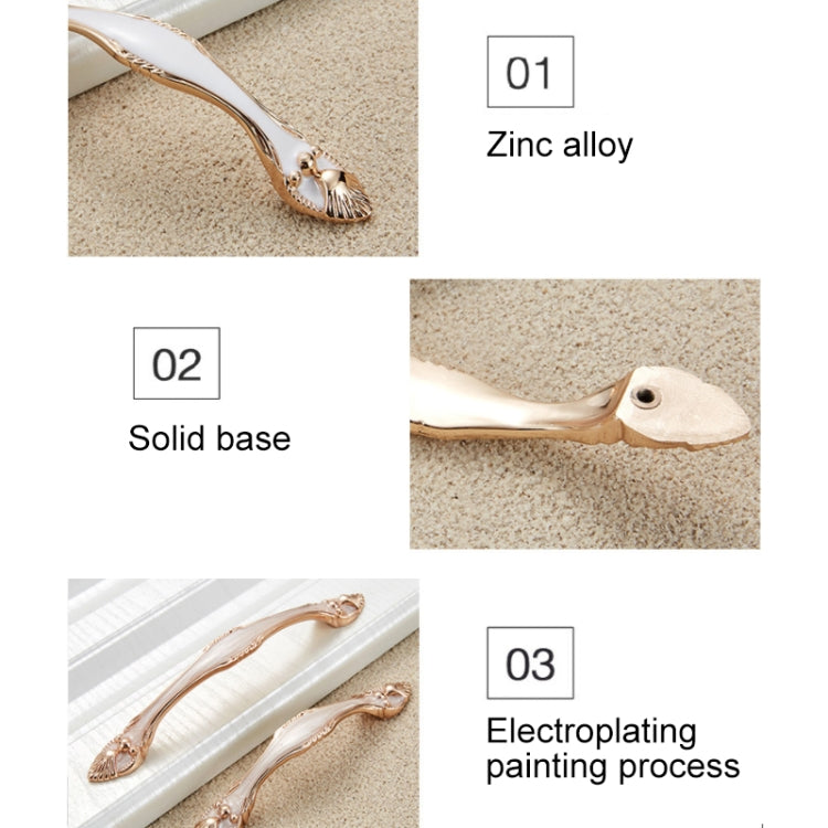 5 PCS 6566-96K Exquisite European Style Royal Gem Drawer Cabinet Handle (Gold)