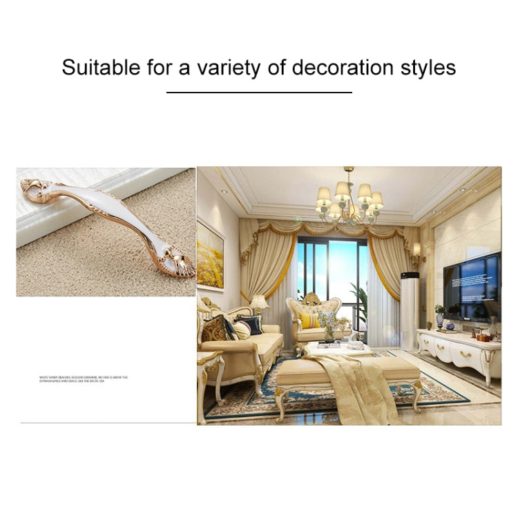 5 PCS 6566-96K Exquisite European Style Royal Gem Drawer Cabinet Handle (Gold)