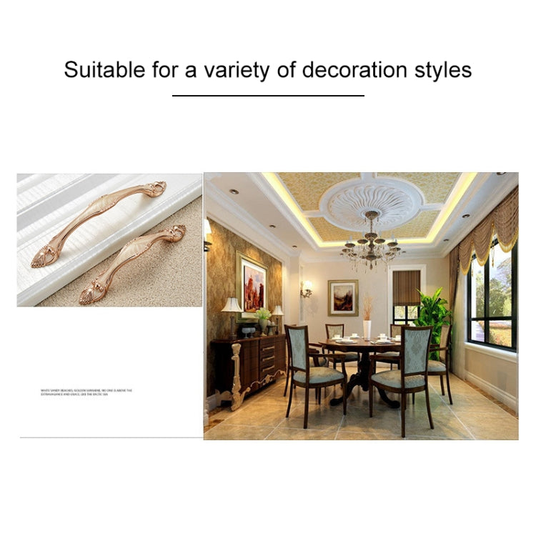 3 PCS 6566-128 Exquisite European Style Royal Gem Drawer Cabinet Handle(Yellow)