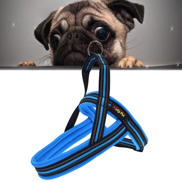Pet Dogs A7 Reflective Polyester Chest Harness Lead Leash Traction Big Dogs Safety Chain Rope Collar, Size: L, 2.5*68*84cm