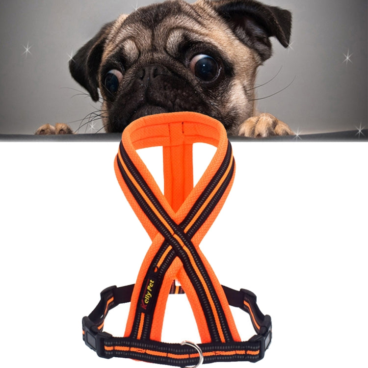 Pet Dogs Nylon Reflective Breathable Comfortable X6 Chest Harness Lead Leash, Width: 2.5cm, Adjustable Range: 57-72cm