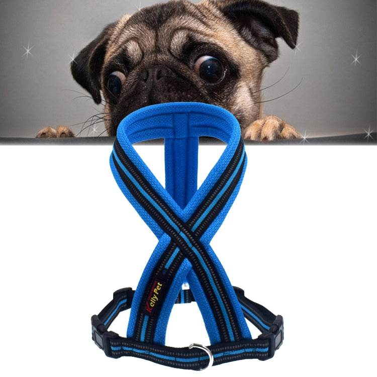 Pet Dogs Nylon Reflective Breathable Comfortable X6 Chest Harness Lead Leash, Width: 2.5cm, Adjustable Range: 57-72cm