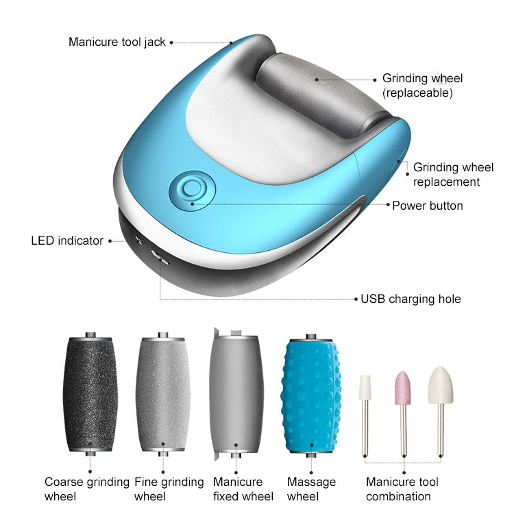 USB Charging Electronic Foot Grinder Dead Skin Foot Cocoon Removal Care Tool