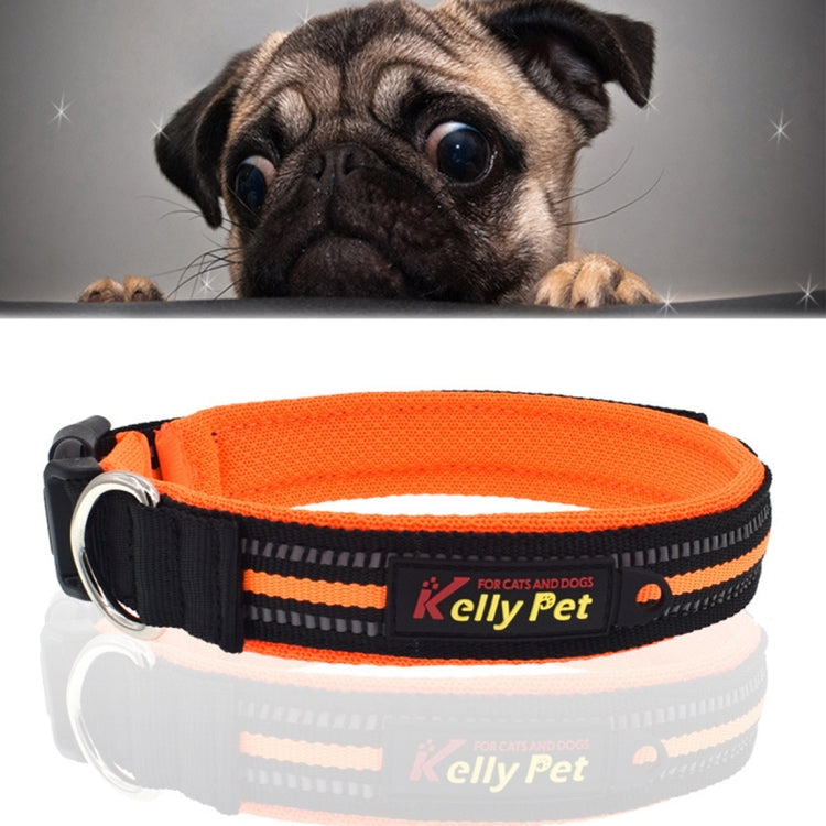 Pet Dogs Polyester Reflective Breathable Pets Collar Traction Lead Leash, Size: M, 2.5*42*47cm