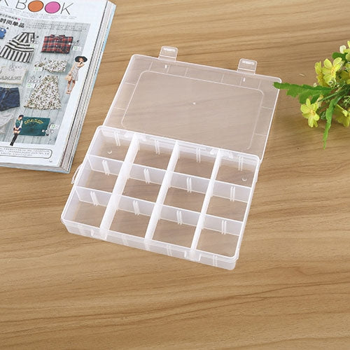 5 PCS Plastic Removable Grid 24 Slots Box Organizer Storage Container for Jewelry Earring