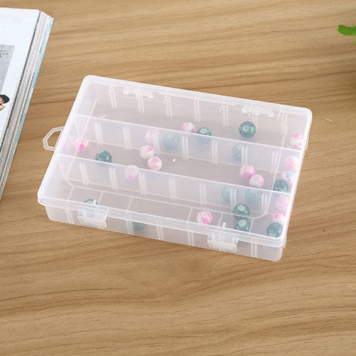 5 PCS Plastic Removable Grid 24 Slots Box Organizer Storage Container for Jewelry Earring