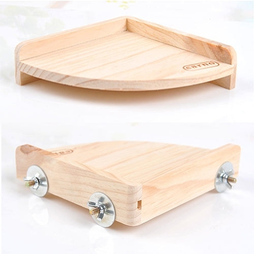 Pet Wooden Fanshaped Springboard Hamster Small Pets Pedal Toys
