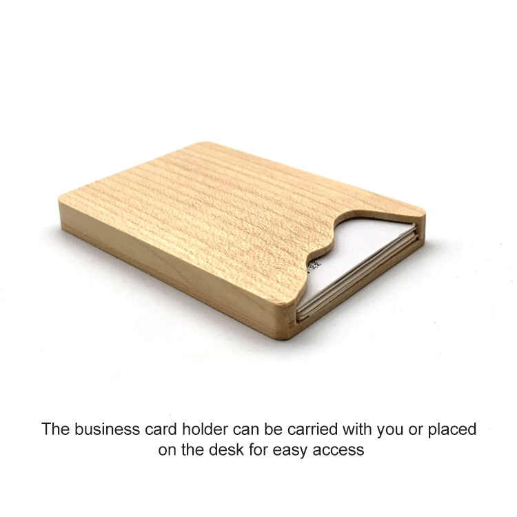 Business Wooden Maple Wave Opening Card Holder Credit Card ID Case Holder