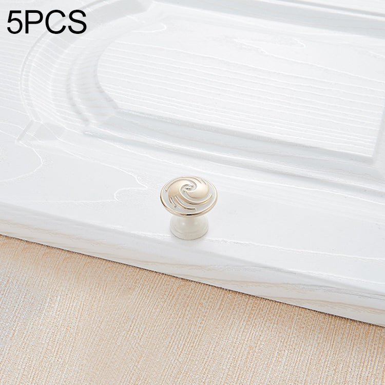 5 PCS 6039 Single Hole Ivory Cabinet Wardrobe Handle
