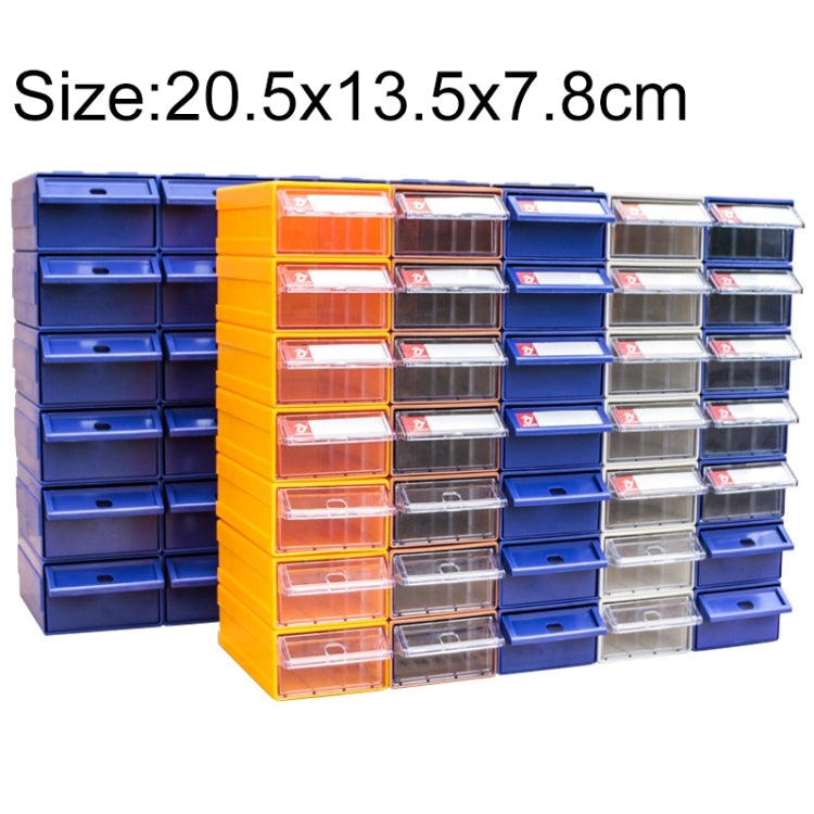 2 PCS Thickened Combined Plastic Parts Cabinet Drawer Type Component Box Building Block Material Box Hardware Box, Random Color Delivery, Size: 20.5cm x 13.5cm x 7.8cm
