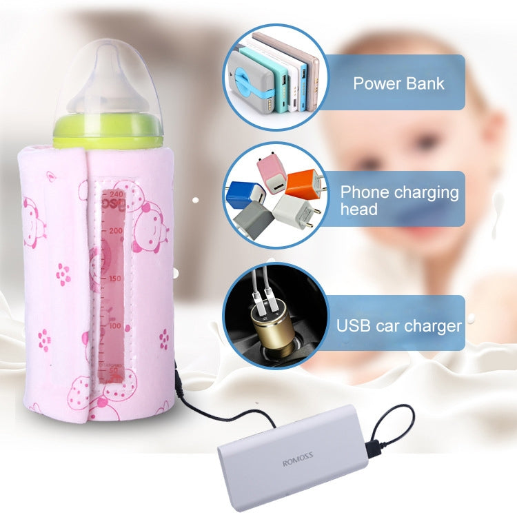 Visible Window Baby Milk Bottle Warmer Winter Constant Temperature Heating USB Portable Insulation Bag